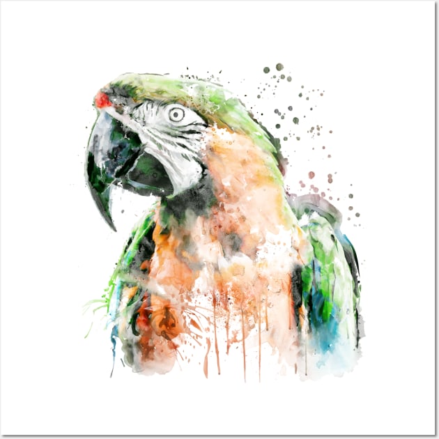 Military Macaw Parrot Head Wall Art by Marian Voicu